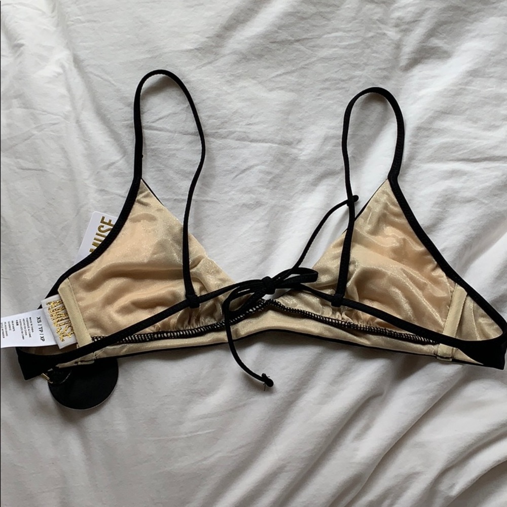 Amusesociety billie quilted bikini top